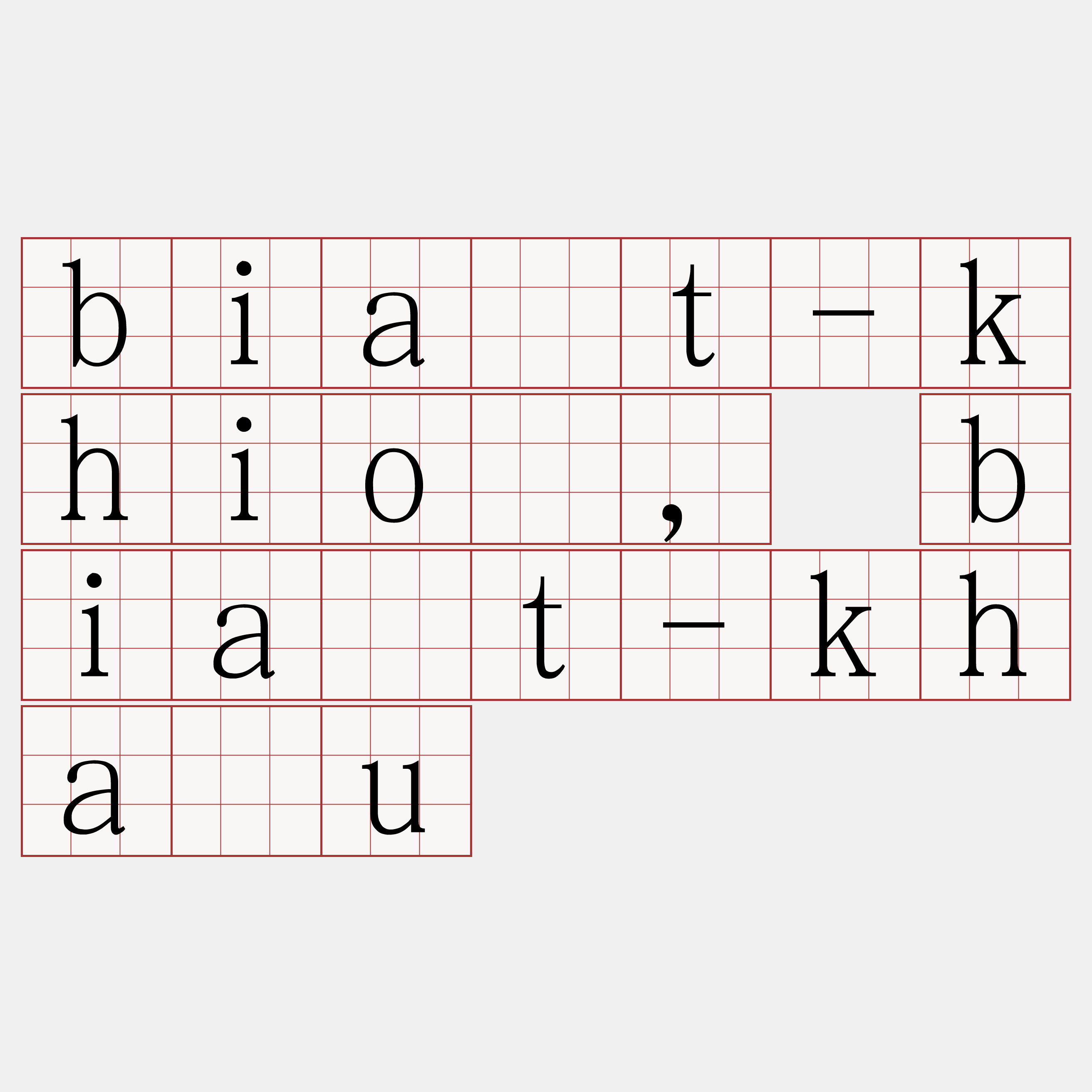bia̍t-khió, bia̍t-kháu